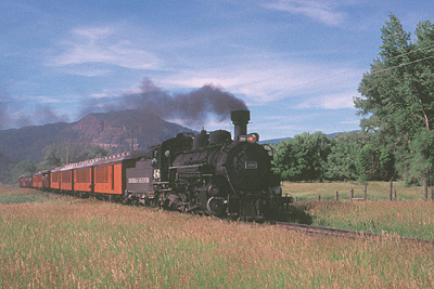 One of North American's premier steam train rides--No. 486 in the Animas Valley; Erik Ledbetter 