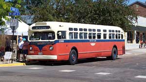 Classic Twin City Lines bus No. 1399 provided a short tour of the historic houses and other sites in Excelsior.