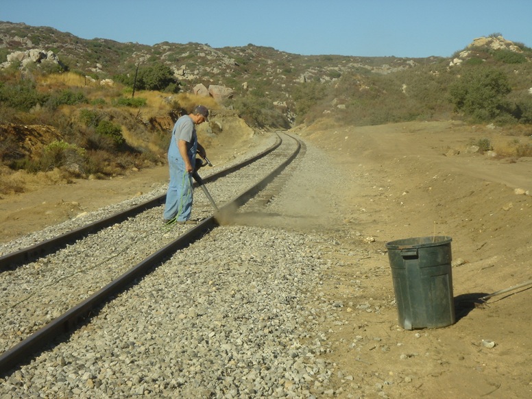 Blowing the ballast.JPG