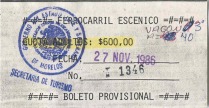 Escenico ticket.