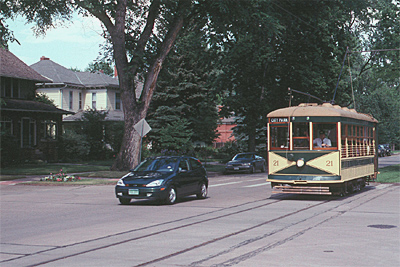 Street running with autos make for an authentic streetcar experience; Erik Ledbetter photo