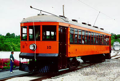 St. Louis Waterworks #10 streetcar following its operational restoration.